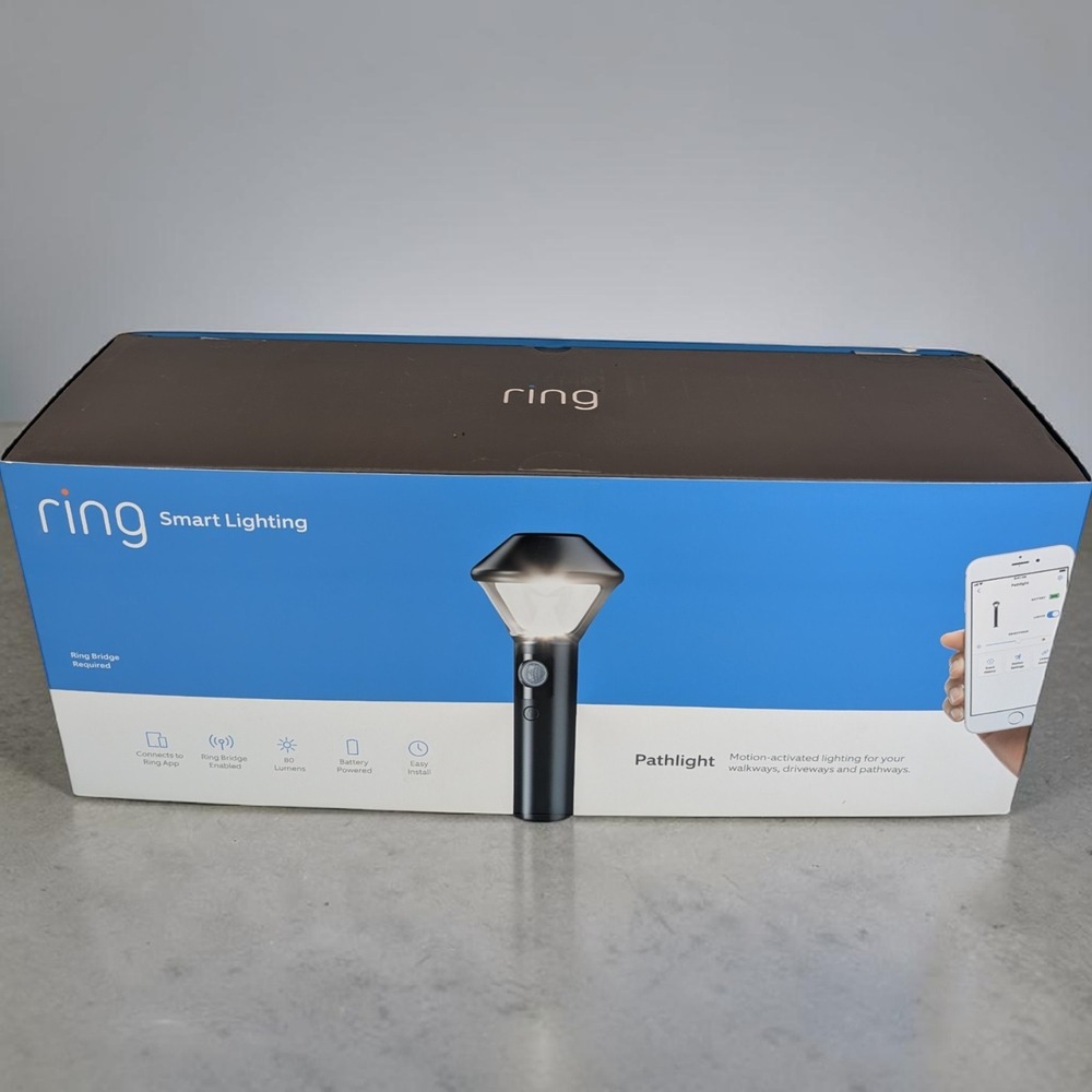 Ring Smart Lighting Pathlight Battery Powered 80 Lumen Motion Activated App Ctrl